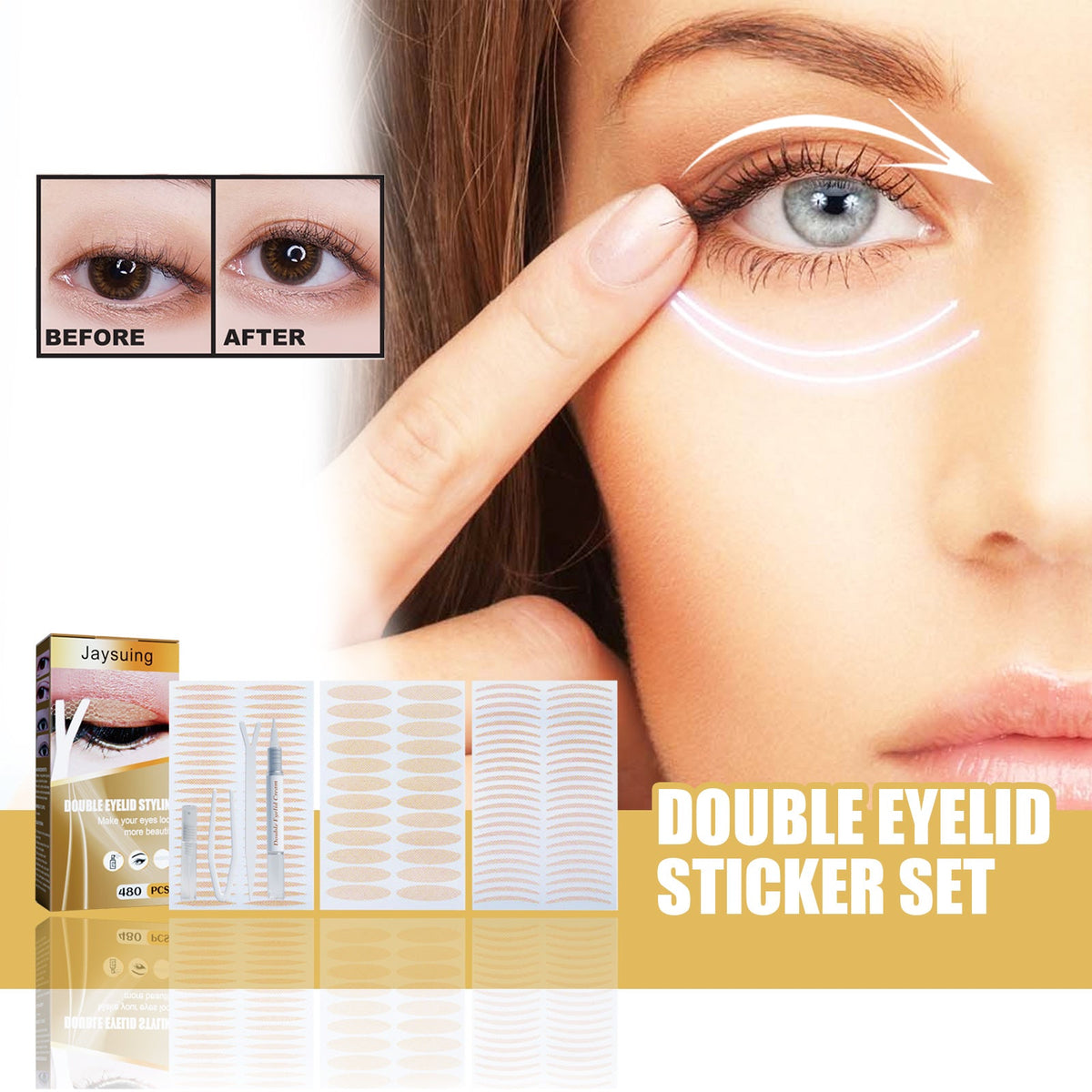 Double Eyelid Gel Permanent Natural Traceless Invisible Non-Glue Double Eyelid Gel Beauty Patch