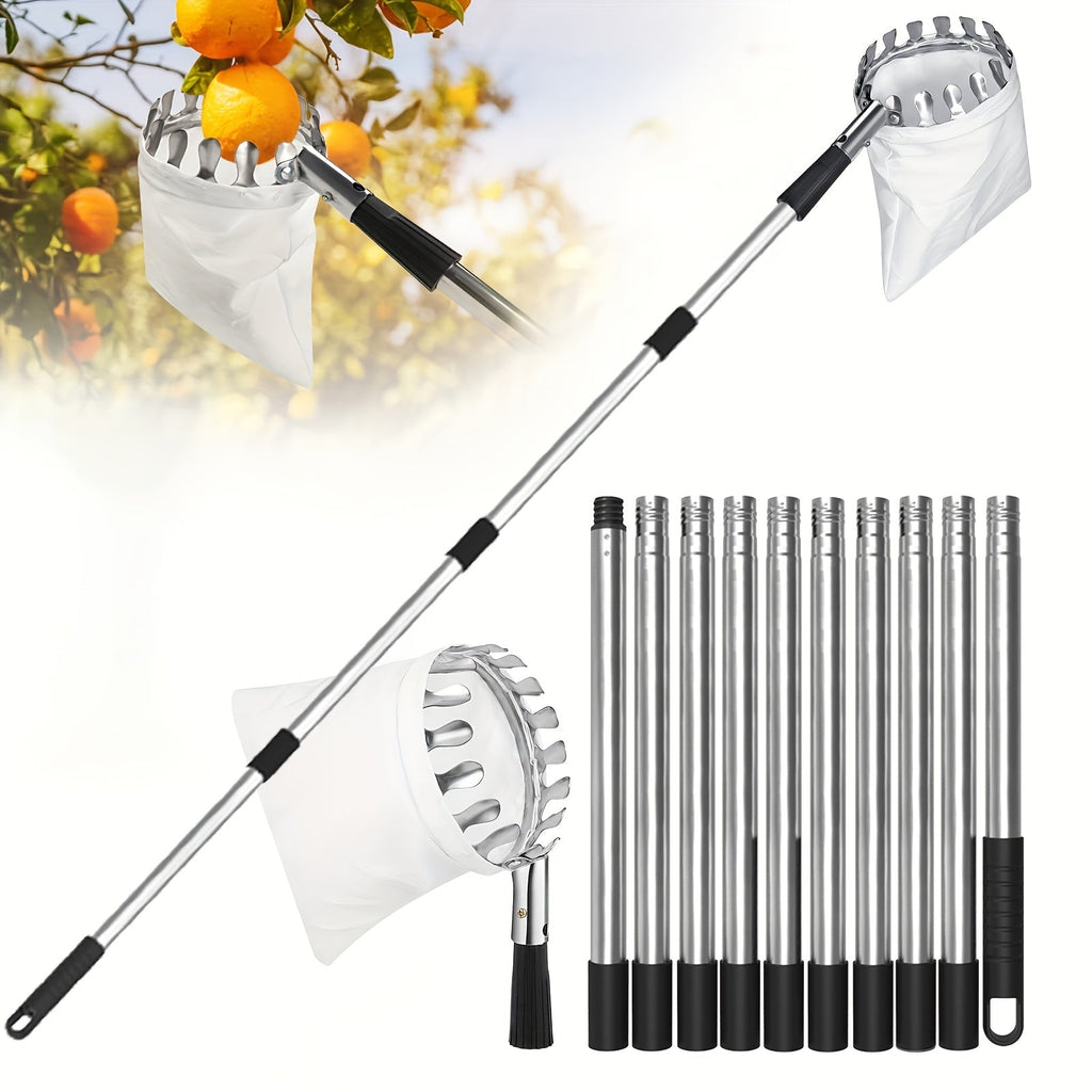 Fruit Picker | Telescoping Pole with Basket Apple Mango Orange Tree — image 2