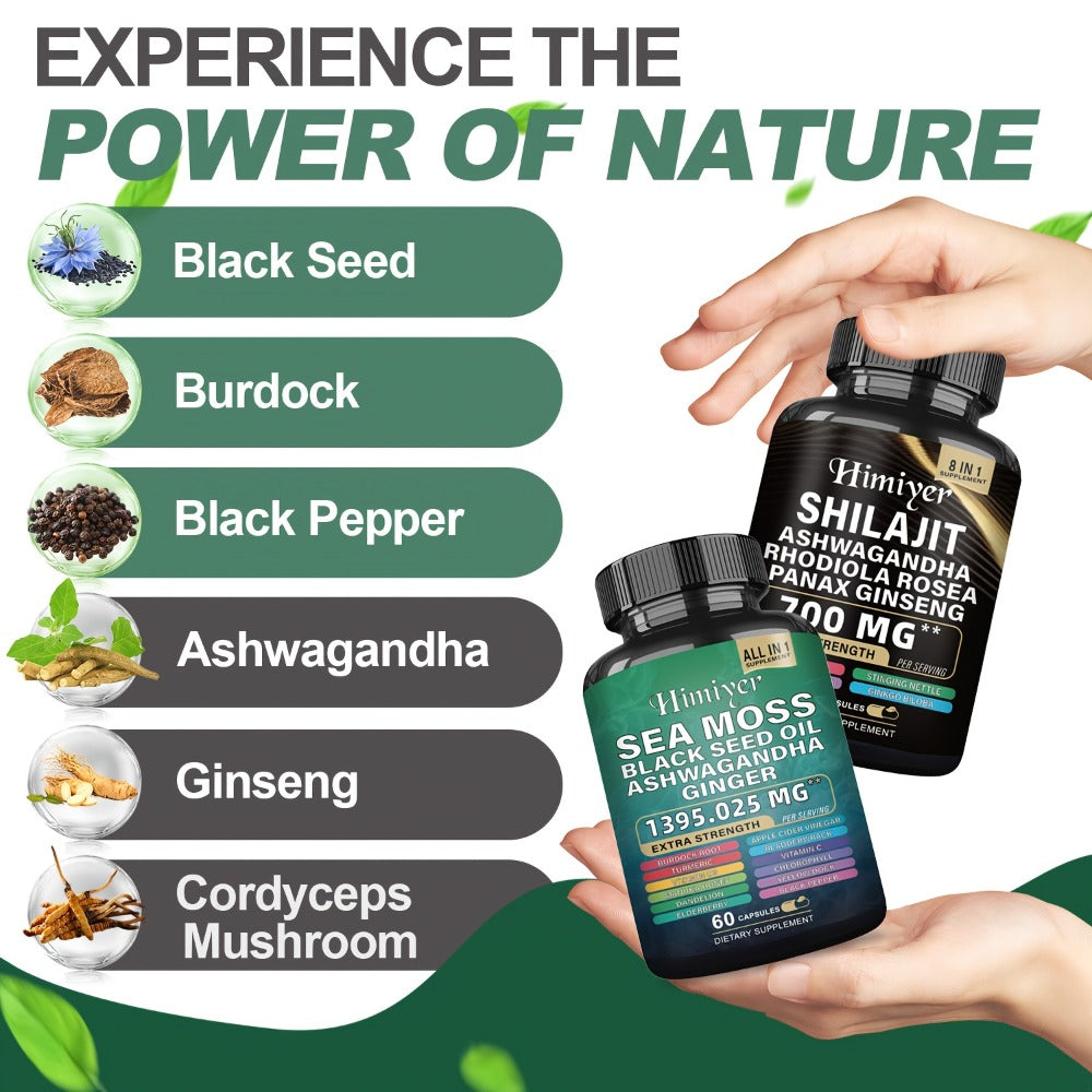 Sea Moss and Shilajit Capsule Supplements in 60-Count Bottles with One- to Six-Bottle Options — image 16