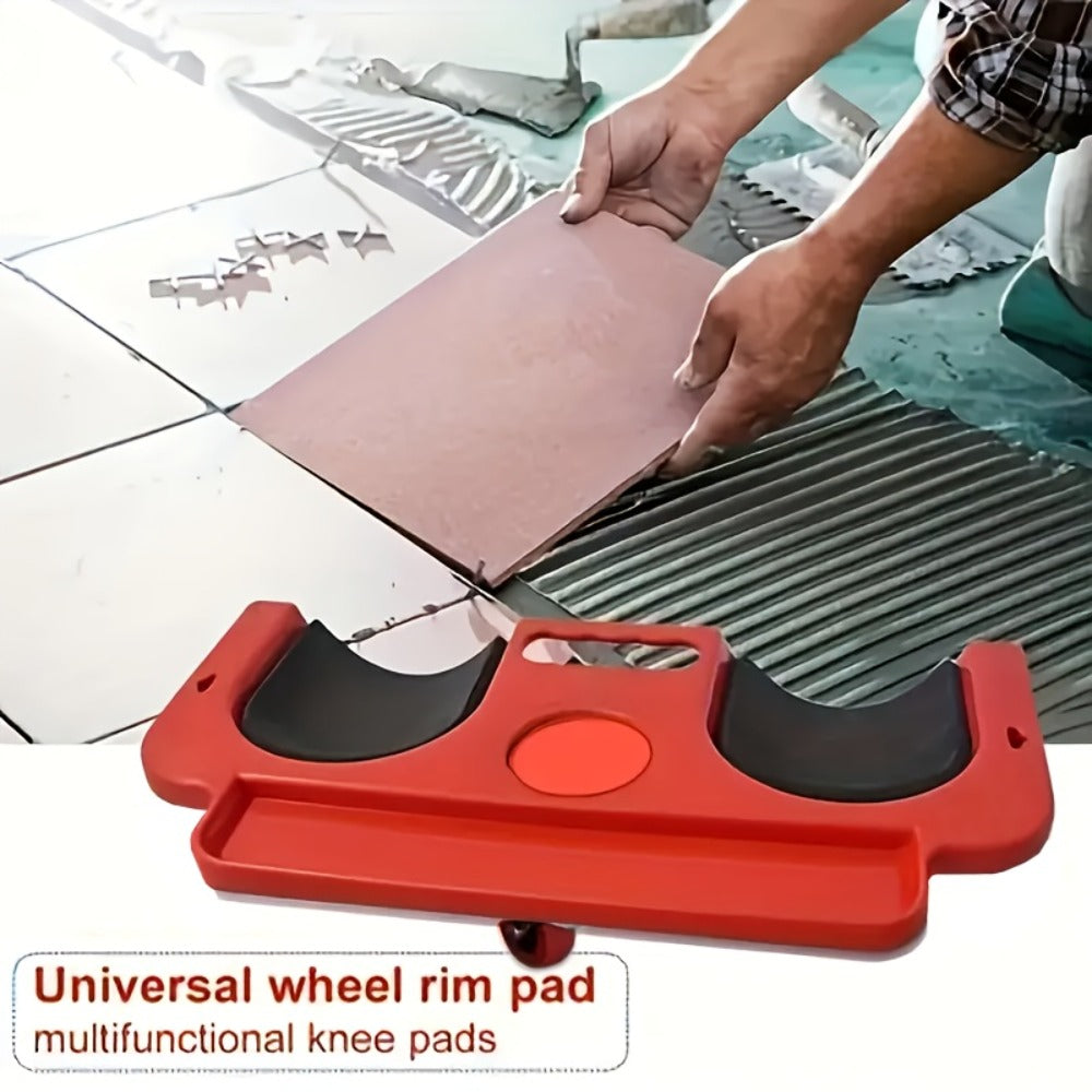 Rolling Knee Creeper Pad with Built-In Tool Tray – ABS High-Impact Frame, Cushioned Kneeling Pad for Car Repairs, Carpentry &