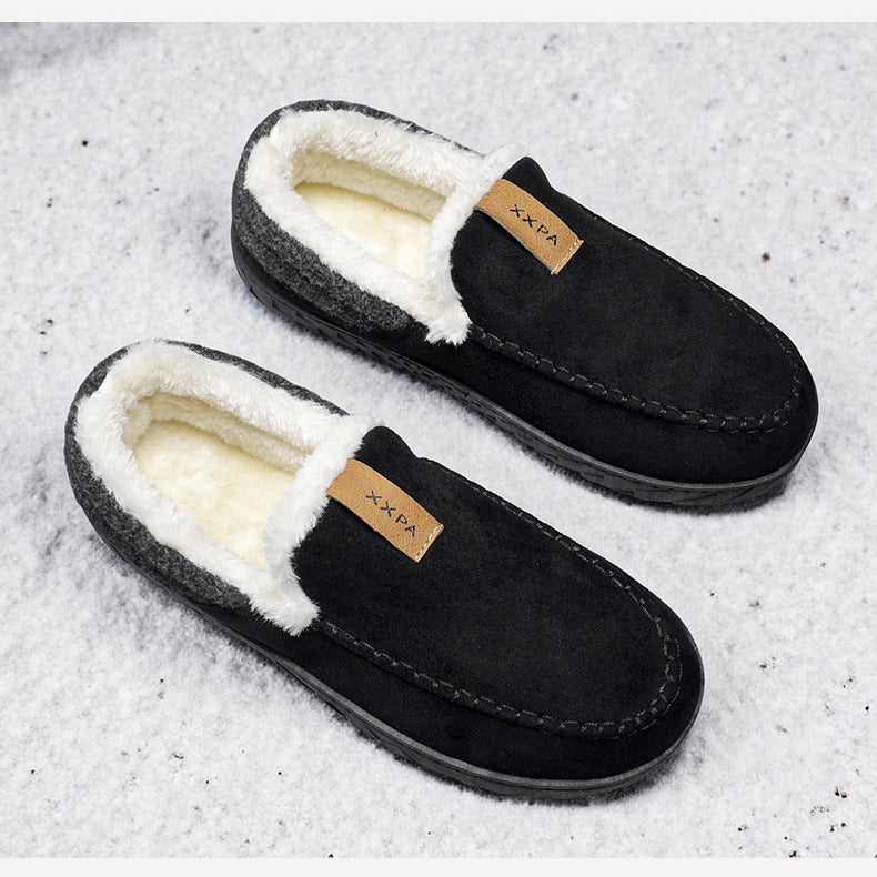 New Mens Slip-on Snow Boots With Fleece Lining For Extra Warmth In Winter