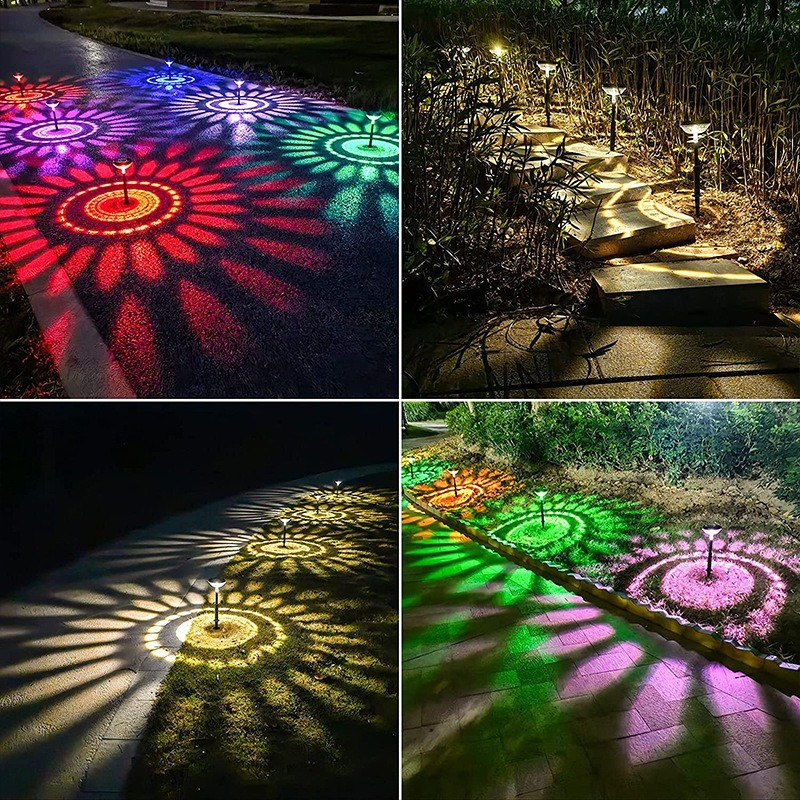 Outdoor Solar Lawn Projection Water Droplets Colorfully Inserted Lights
