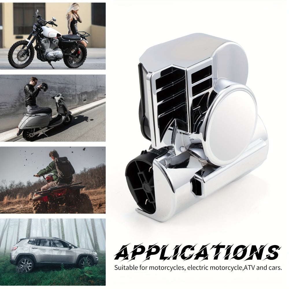 12V Air Horn Super Loud Train Sound for Car Truck Motorcycle Boat SUV Universal Fit Compressor Kit with Relay Harness & Horn 