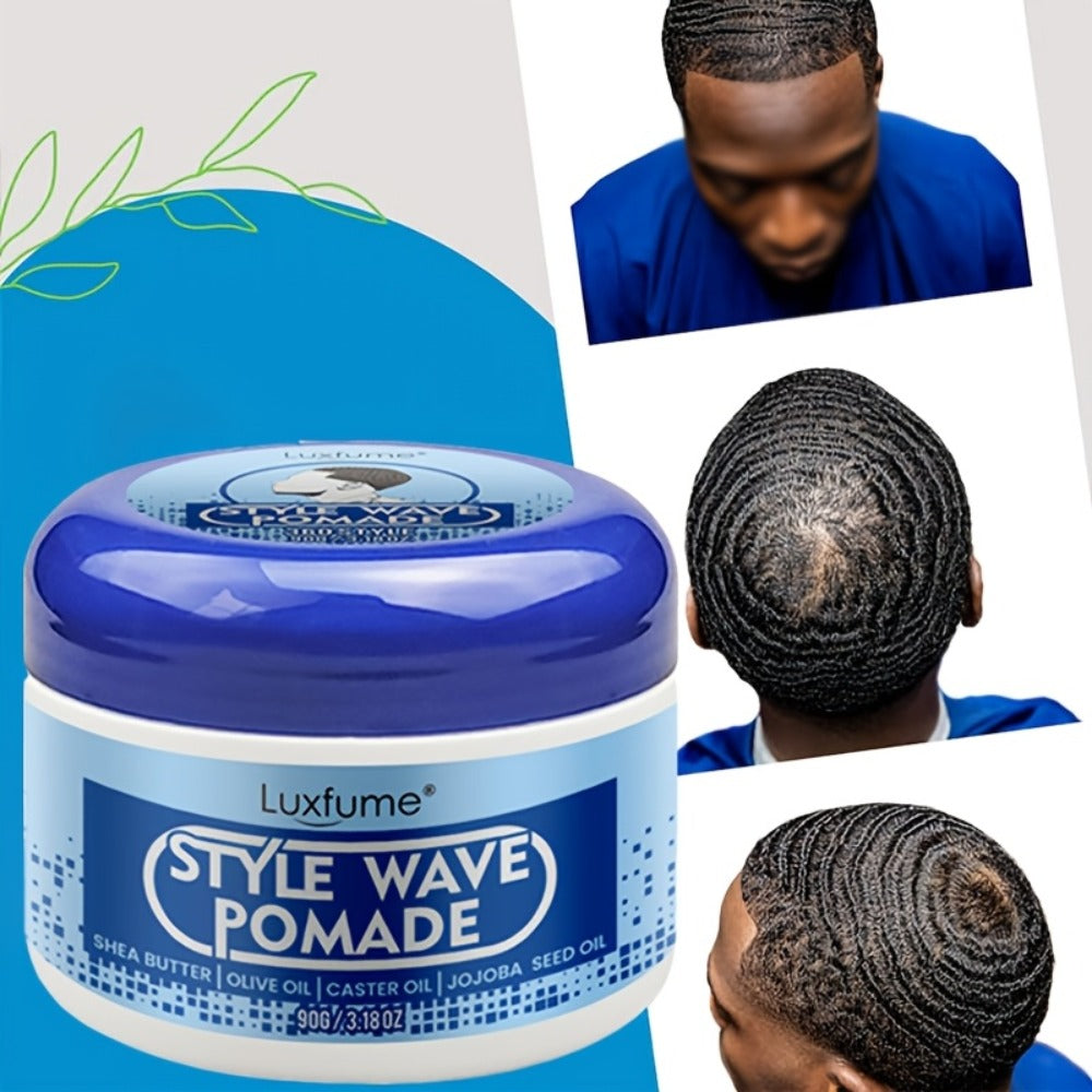 Wave Pomade 2-Pack Strong Hold & No Grease for Men – Easy Water Rinse, Perfect for Creating & Reinforcing 360 Waves — image 5