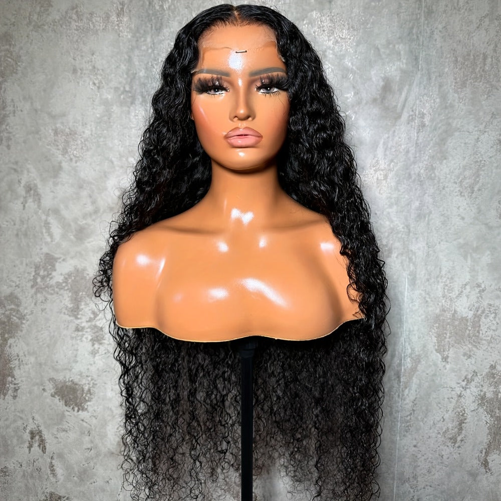 Lace Front Wig 28in Deep Curly Synthetic Style with 13x4 Lace, 180% Density and Black or Hot Pink Color — image 9