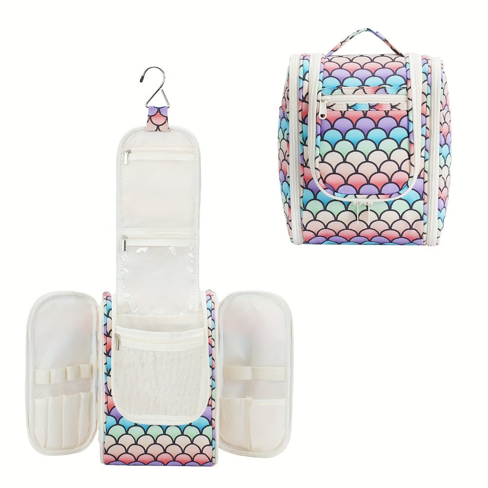 Toiletry Bag Hanging Large-Capacity Makeup Organizer with Hook, Multiple Compartments and 16 Print Options — image 13