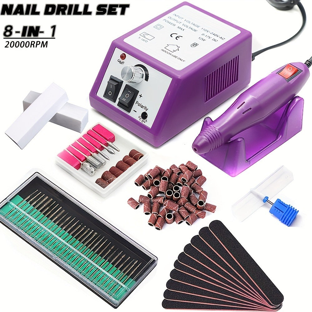 Electric Nail Drill 20000 RPM Console Kit with 6 Bits, 50 Sanding Bands and Standard or 8-in-1 Options — image 16
