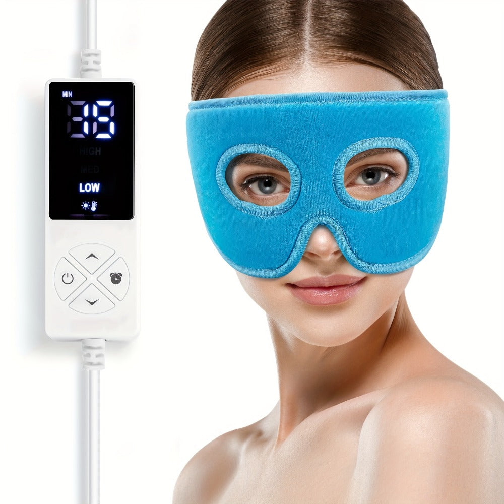 Heated Eye Mask Electric, Warm Compress for Tension & Eye, 3 Temperature 5 Timer Settings Extra Large Eye — image 1