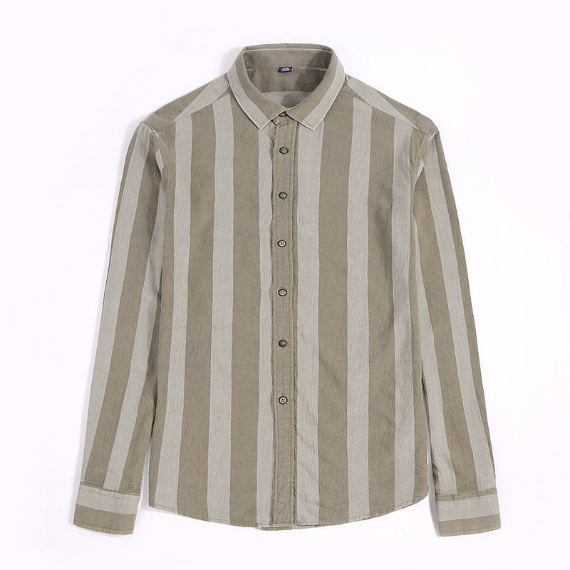 Japanese wide stripes men's casual