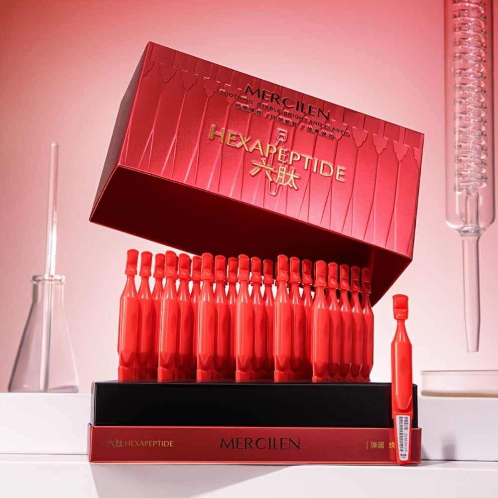 Face Serum Mercilen Red Ginseng 6-Peptide Collagen Ampoule Box with 30 Individually Packed Portions — image 3