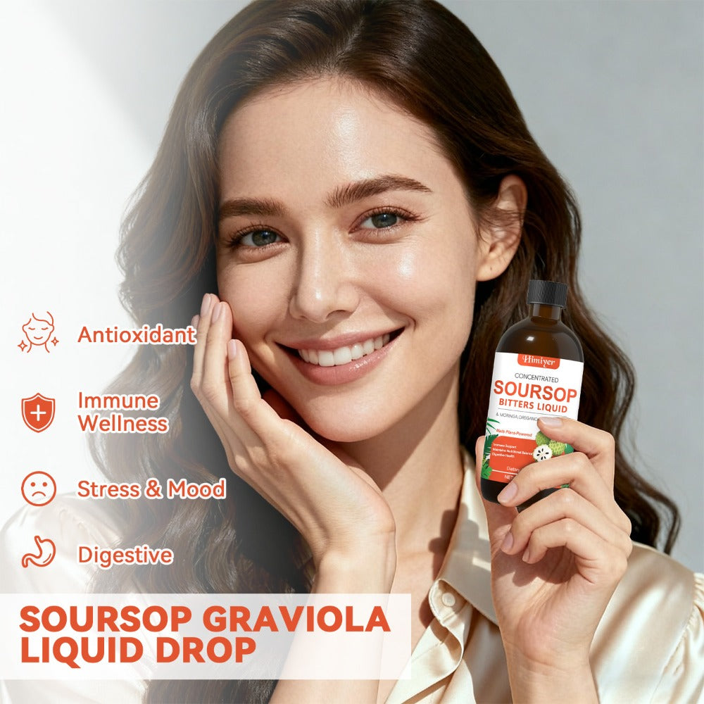 Soursop Bitters Liquid Herbal Supplement, Gut Health Support with Moringa, Oregano & Ashwagandha — image 6