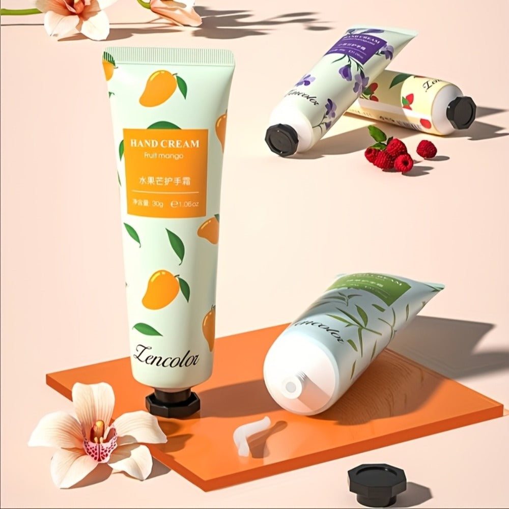 Ten-Piece Hand Cream Gift Box with Botanical and Fruit-Print Travel Tubes in Coordinated Assortment — image 9
