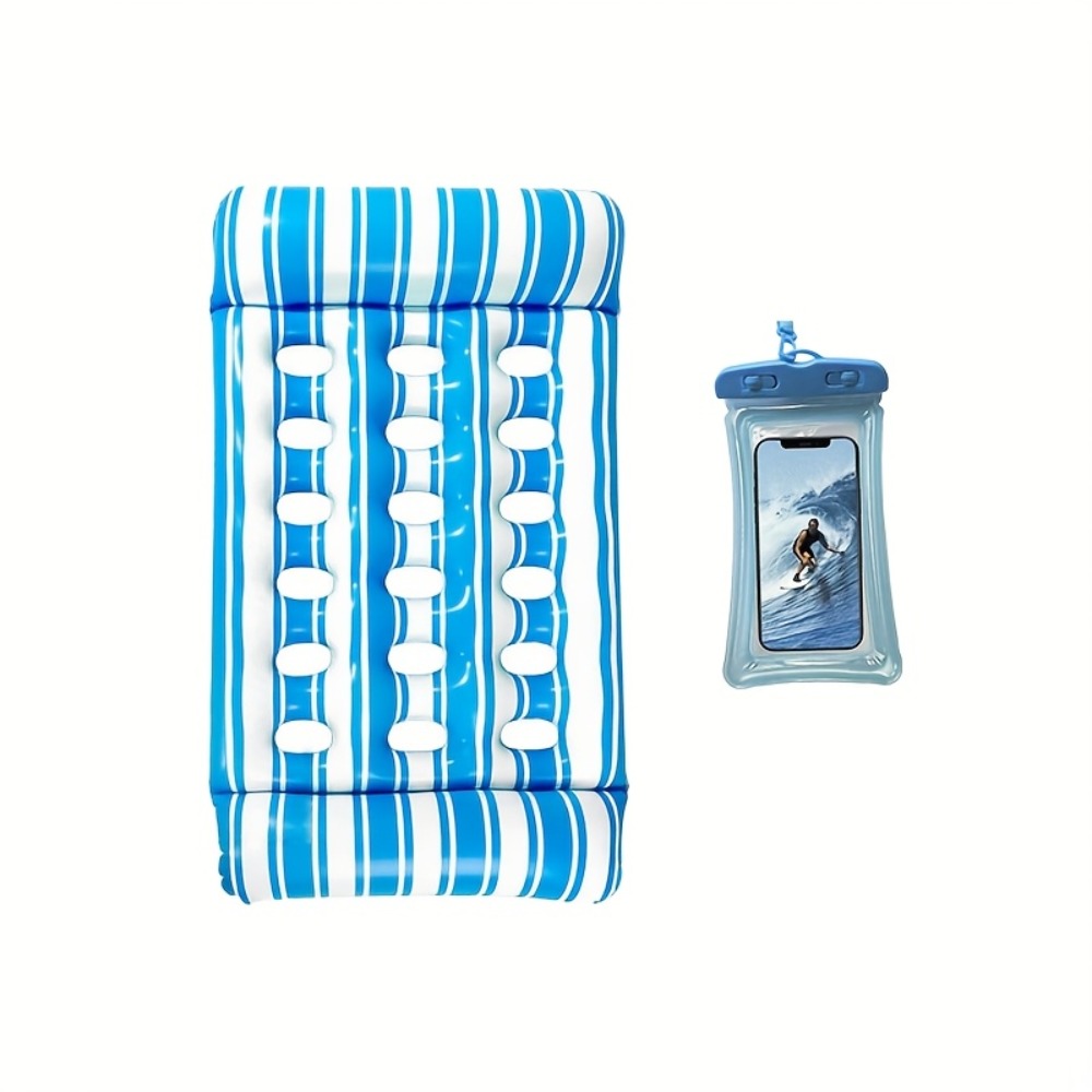 Pool Float Striped Tanning Mat with Built-In Headrest, 51.18 x 27.56 Inches and Three Color Selections — image 6