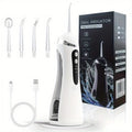 Water Flosser Portable Three-Mode Oral Irrigator with Brush Head Attachment, USB Charging and White, Black or Pink Options — 