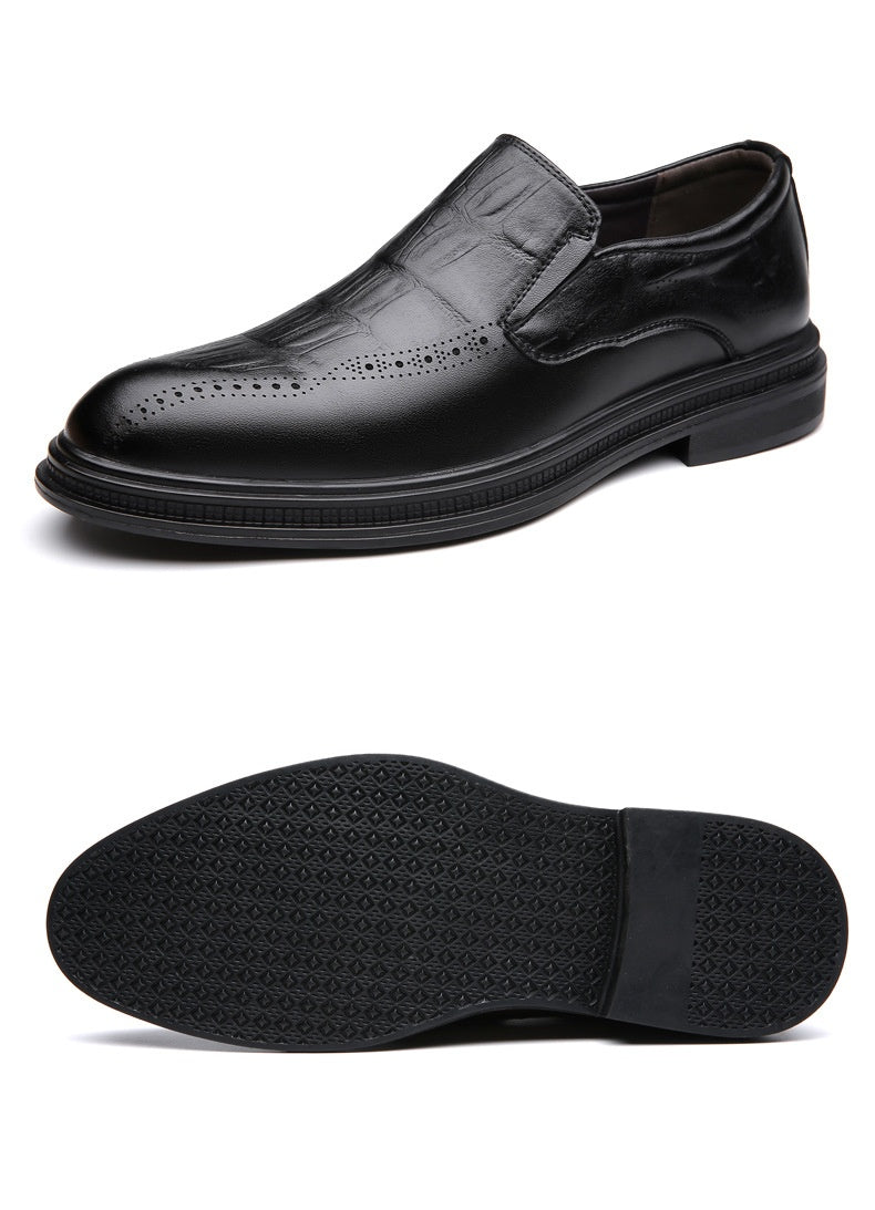Mens Casual British-style Pointed Leather Shoes