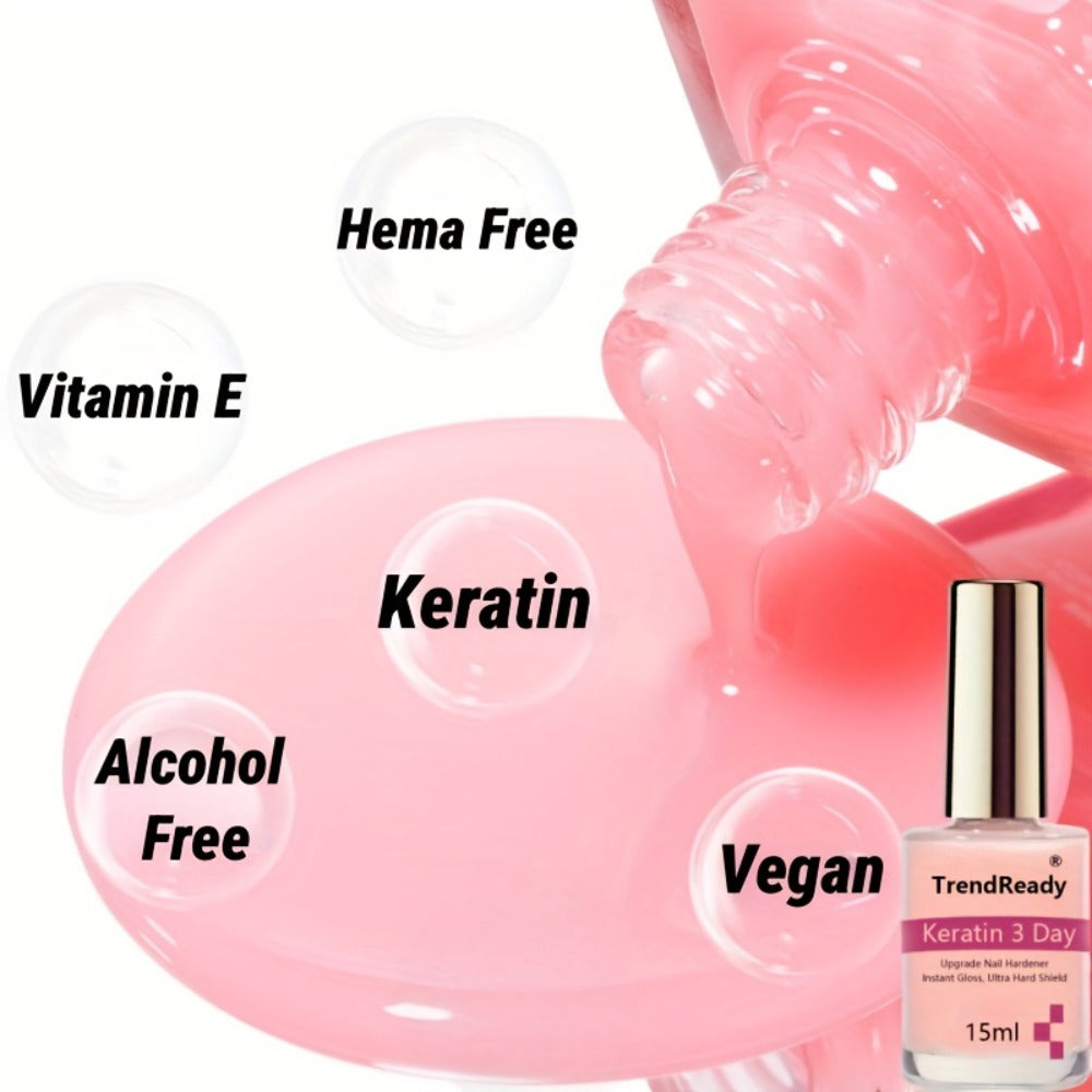 Pink-Label Nail Care Coating Two-Pack in 15 ml Square Bottles with Gold Caps and Brush Applicators — image 9