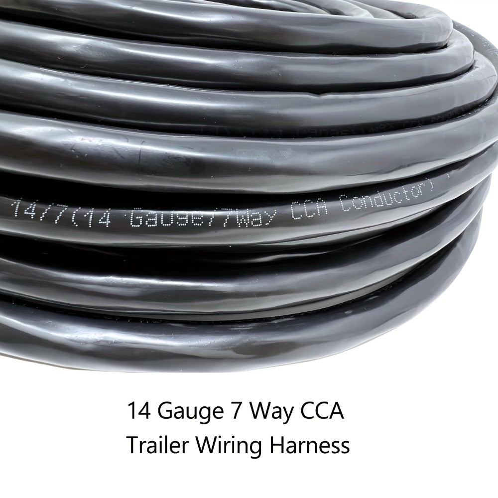 7-Way Trailer Wire 14 Gauge CCA 7 Conductor Color-Coded Heavy Duty Wiring Harness for Trailer RV Camper – 50FT or 100FT — ima