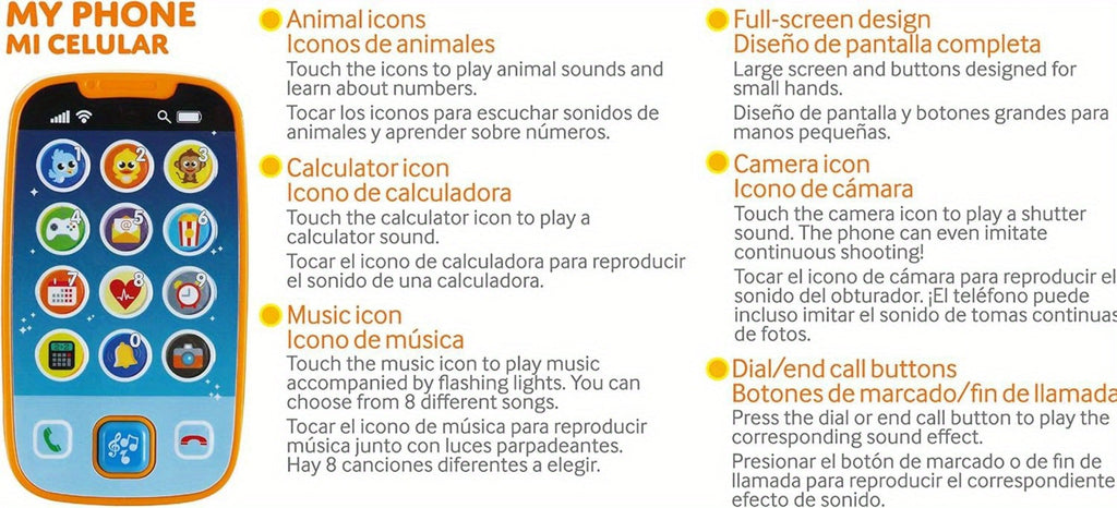 Baby Smartphone & Remote Control Toy Set with Horse, Pretend Play Phone with Music, Sound Effects & Learning Features — image