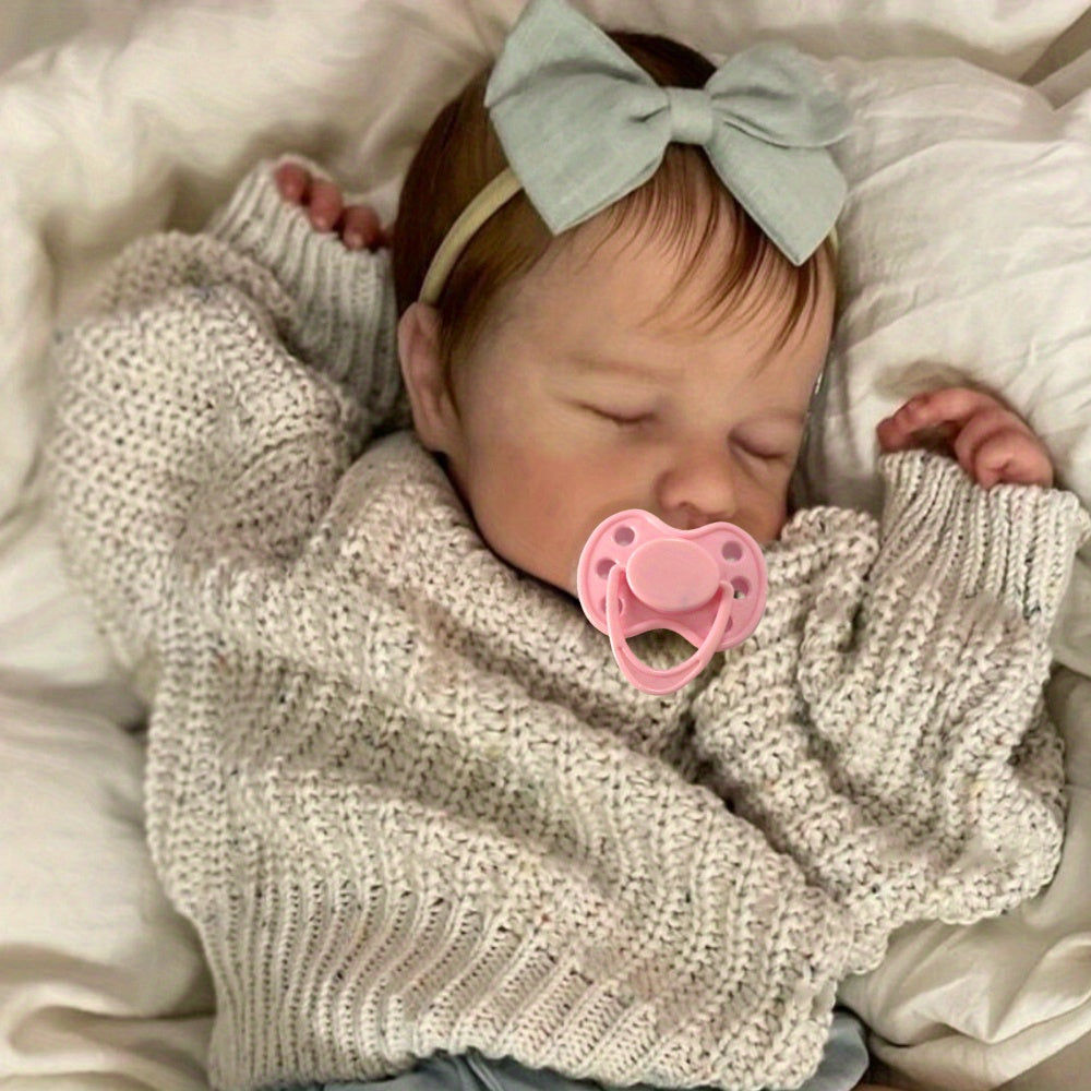 Reborn Doll, 20-Inch Sleeping Cloth-Body Figure with Vinyl Limbs, Hand-Rooted Hair and Accessories — image 7