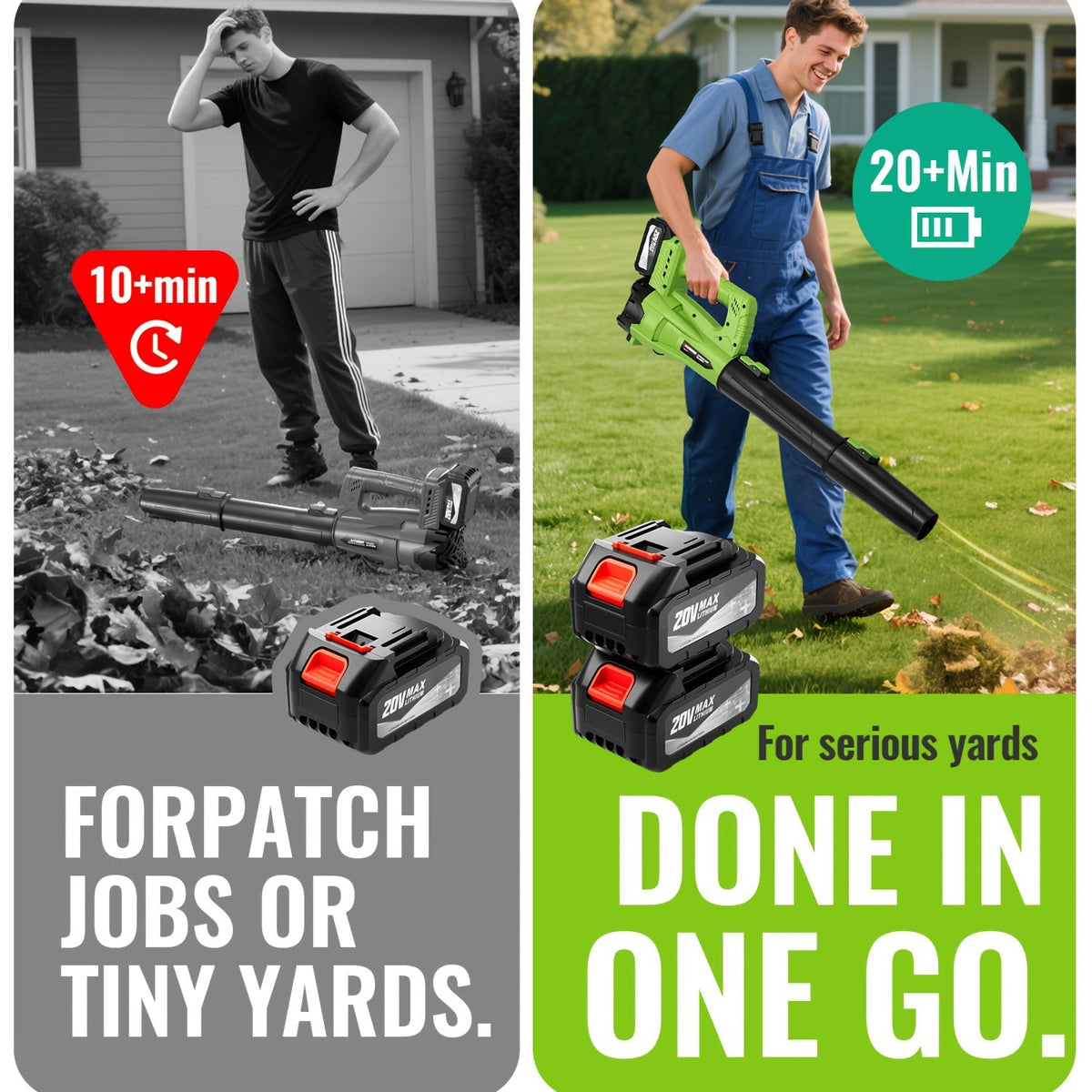 Cordless Leaf Blower, Battery Powered Lawn Yard Snow Pet Hair for Garden, Patio and Yard Use — image 19