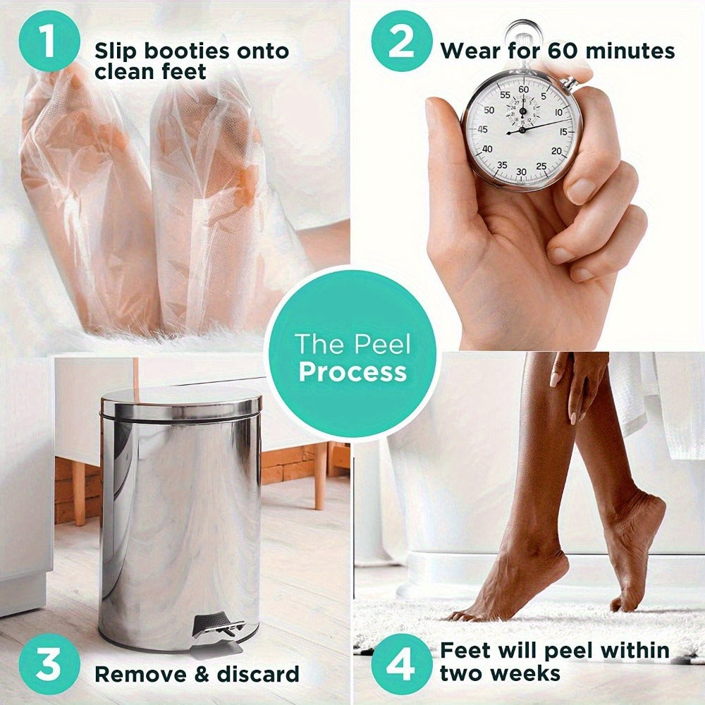 Foot Peel Mask Exfoliating Socks Dead Skin Remover Moisturizing Firming Brightening Hypoallergenic Peeling Treatment for Dry 