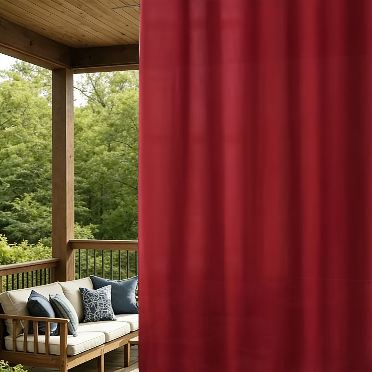 Six-Panel Sheer Outdoor Curtain Sets in Ten Colors with 37- or 54-Inch Width and Seven Length Options — image 13