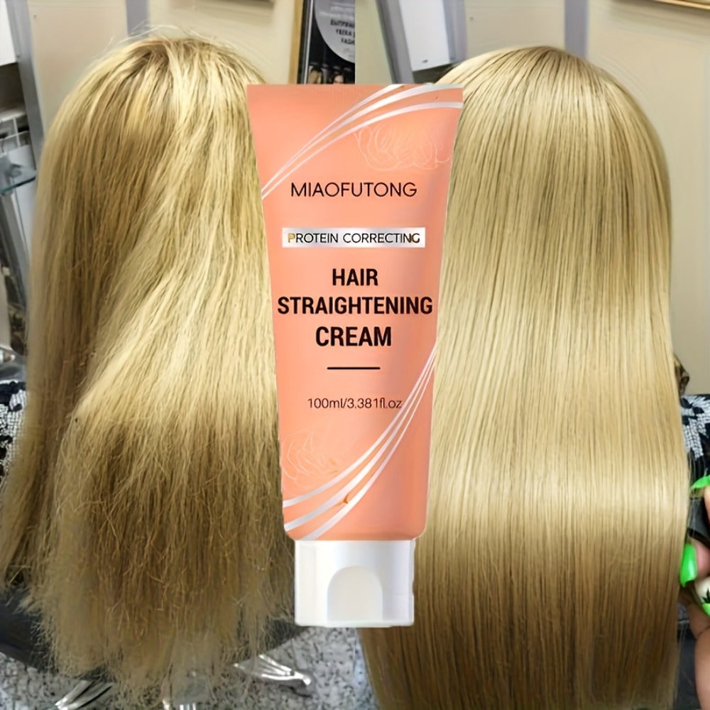 Frizz Control Hair Straightening Cream with Protein 100ml 3.38oz, Deep Smoothing Treatment, Strengthens & Softens — image 3