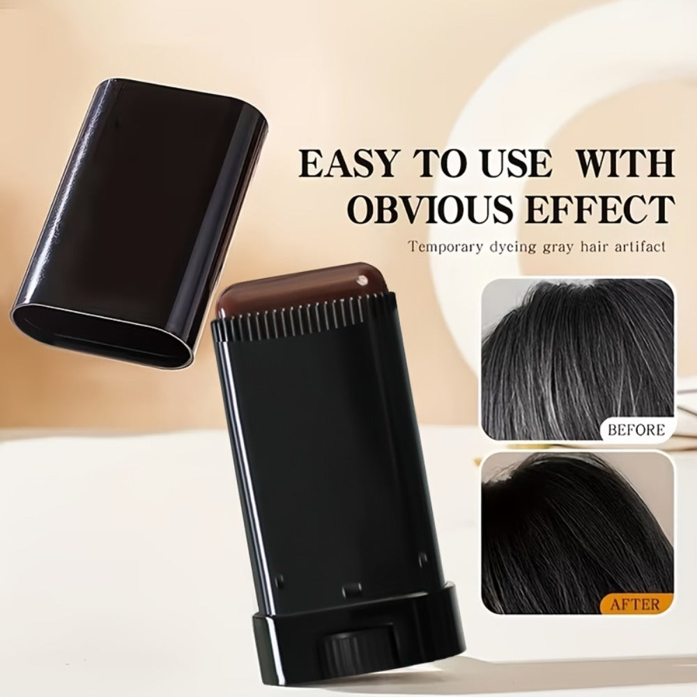Gray Root Coverage Hair Color Stick with Comb – Waterproof Sweat-Resistant Instant Root Touch Up, Plant-Based Squalane Formul