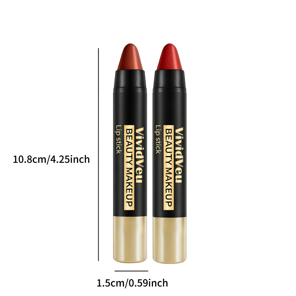 Six-Piece Lipstick Pen Set with Black-and-Gold Cases, Six Pictured Shades and 10.8 cm Stick Length — image 5