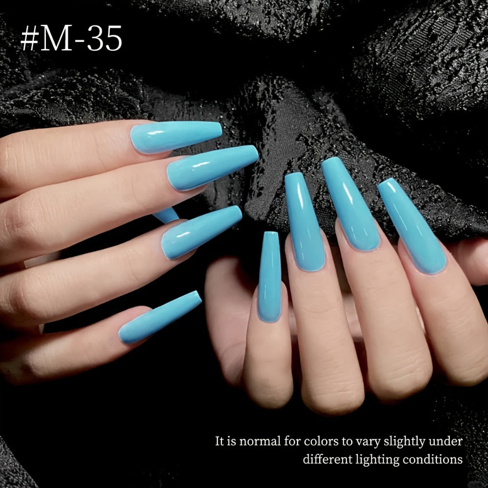 Gel Nail Polish Set with XEIJAYI Label, 6 Peacock Sky Sapphire and Navy Blue Colors for UV LED Cure — image 7