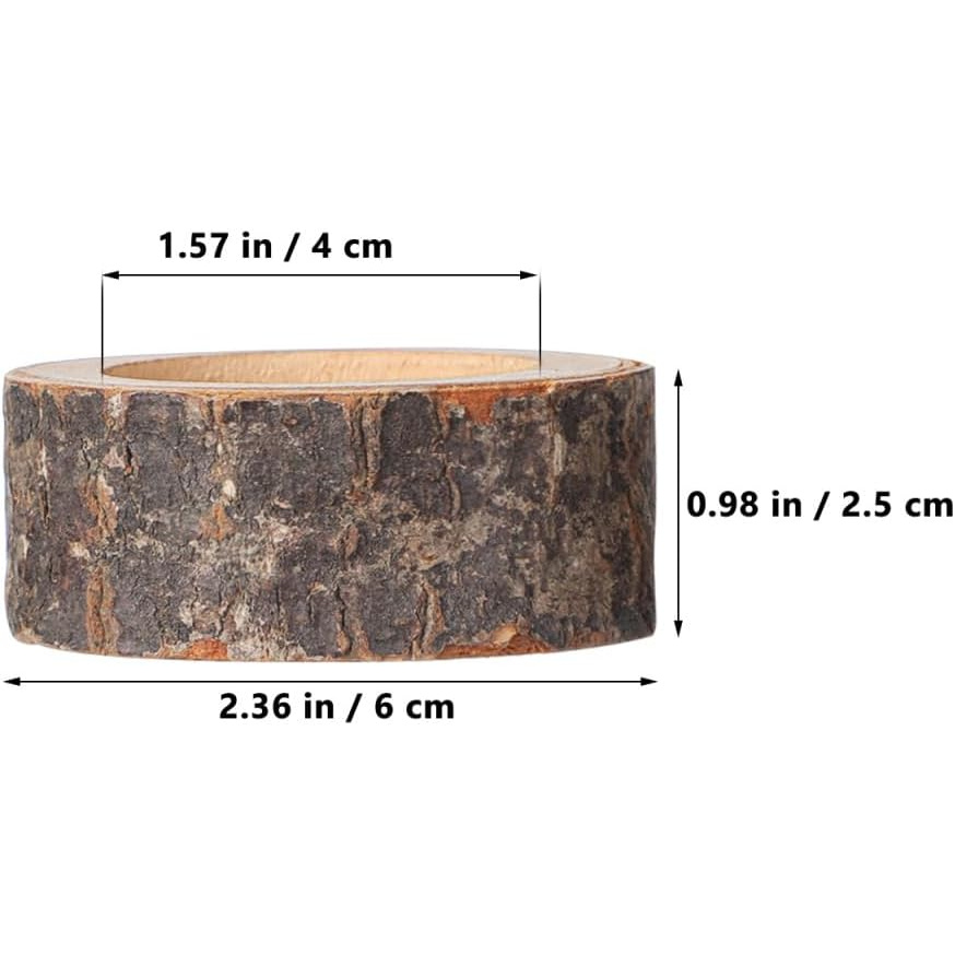 Candle Holder Set 22-Piece Birch Wood Stump Tealight Cups with 1.57-Inch Openings and Bark-Edge Finish — image 6