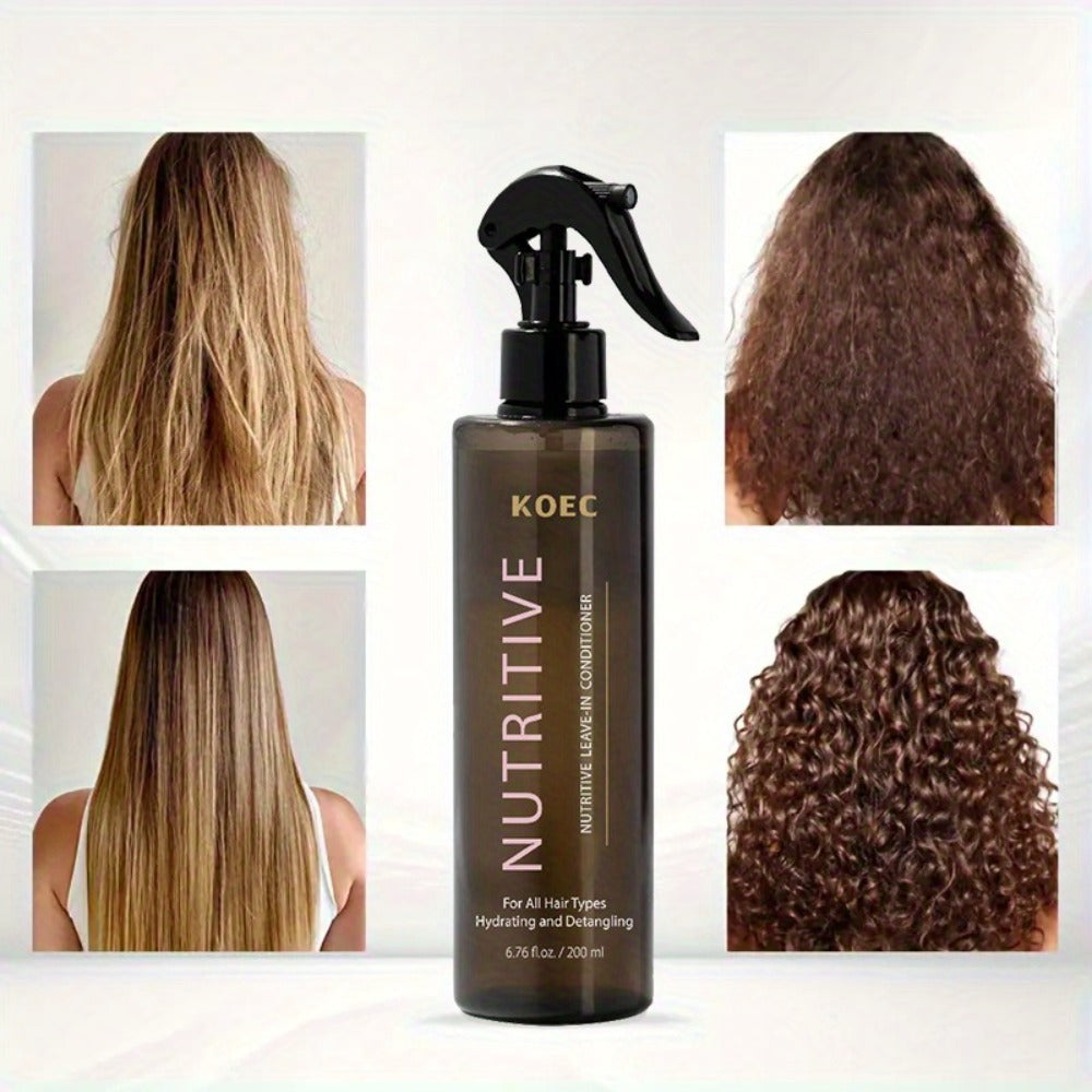 Keratin Biotin Leave-In Conditioner 6.76oz, Anti-Frizz Detangler with Argan Oil & Plant Extracts — image 6