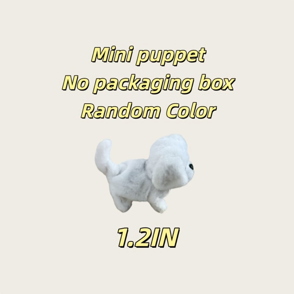 Simulation Puppy Robot Electric Interactive Dog Toy, Auto Walking, Barking & Tail Wagging, Plush Biomimetic Pet with Dog Bone