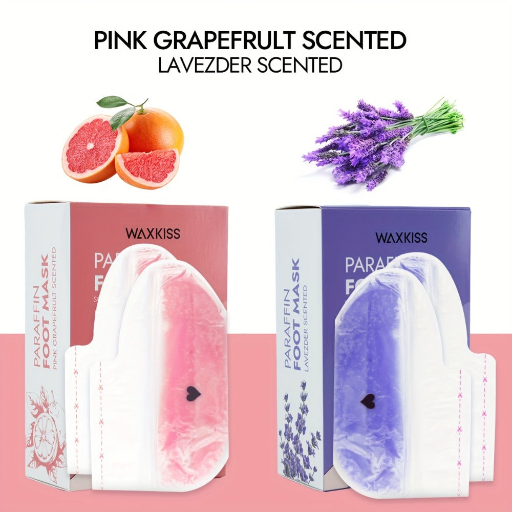 Paraffin Wax Hand & Foot Mask Deep Moisturizing Beauty Treatment – Smooth Soft Skin, Pink Grapefruit & Lavender Scents — imag
