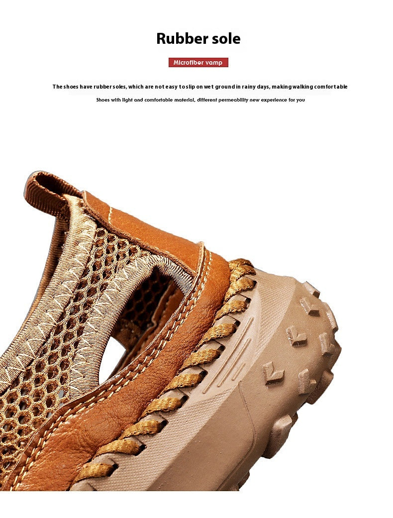 Summer Outdoor Casual Hollow Mesh Surface Breathable Men's Sandals