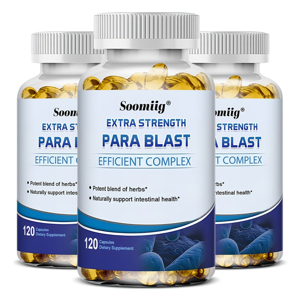 PARA BLAST Gut Cleanse Capsules with Black Walnut Hull, Wormwood & Cranberry for Bath Time, Home Spa and Personal Care — imag