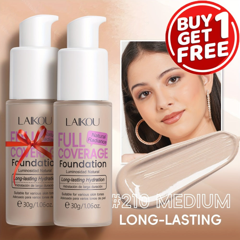 LALKOU 30g Liquid Foundation Two-Bottle Set with Pump Dispensers and Six Shades from Ivory to Tan — image 7