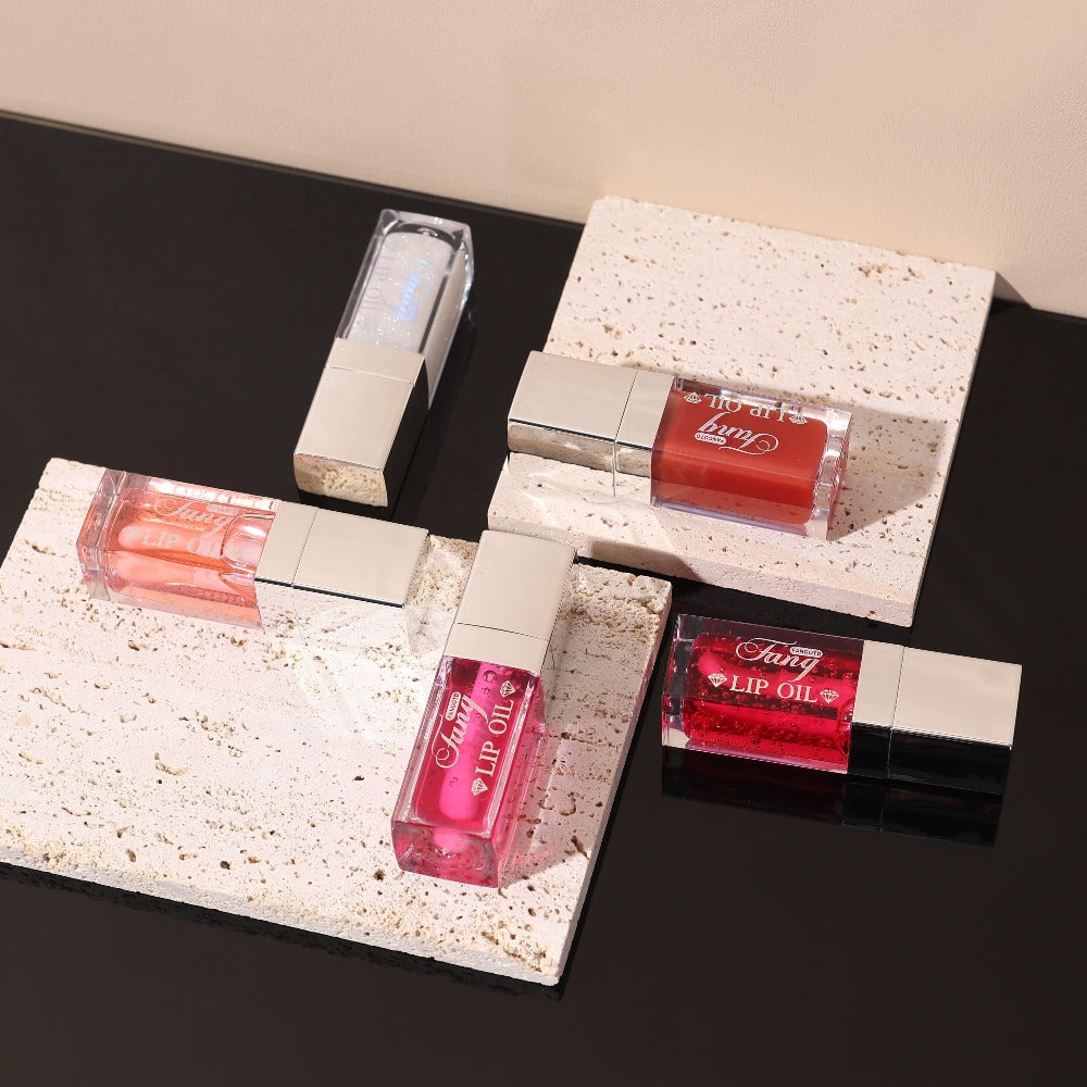 Plumping Lip Gloss Oil Set 3pcs 6pcs Transparent Glow Lip Plumper – High-Shine Glossy Finish in Berry Coral Pink Red — image 