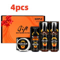 Beard Oil & Balm Grooming Kit for Men – 9-Piece Complete Beard Care Set with Conditioner Wash Brush Comb Clippers Travel Pouc