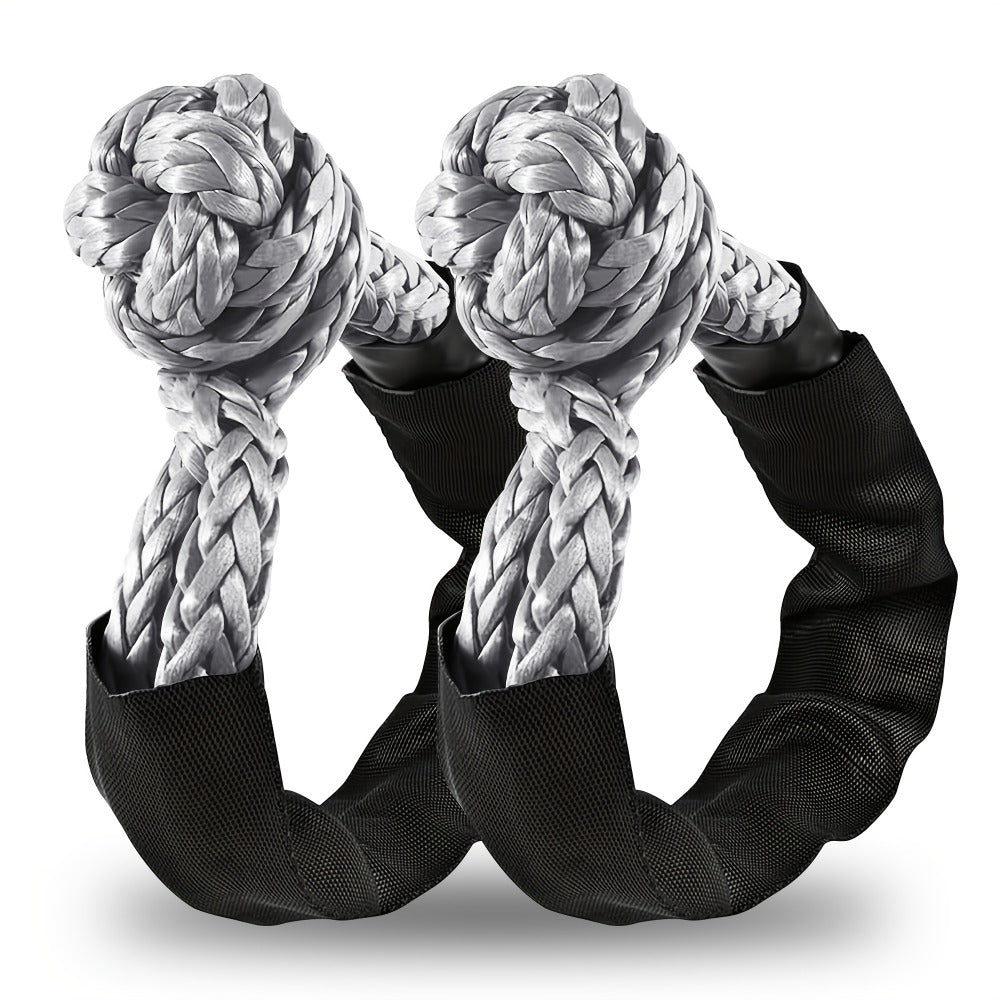 Soft Shackle 41, 000 lb Breaking Strength Synthetic UHMWPE Recovery Rope with Protective Sleeve – Heavy Duty Tow Shackle for 