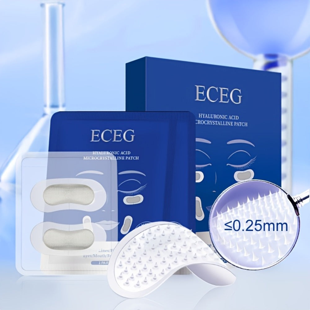 Hyaluronic Acid Microneedle Eye Patches Dissolving Under Eye Nasolabial Fold Anti-Wrinkle Overnight Skin Care Treatment 6 Pai