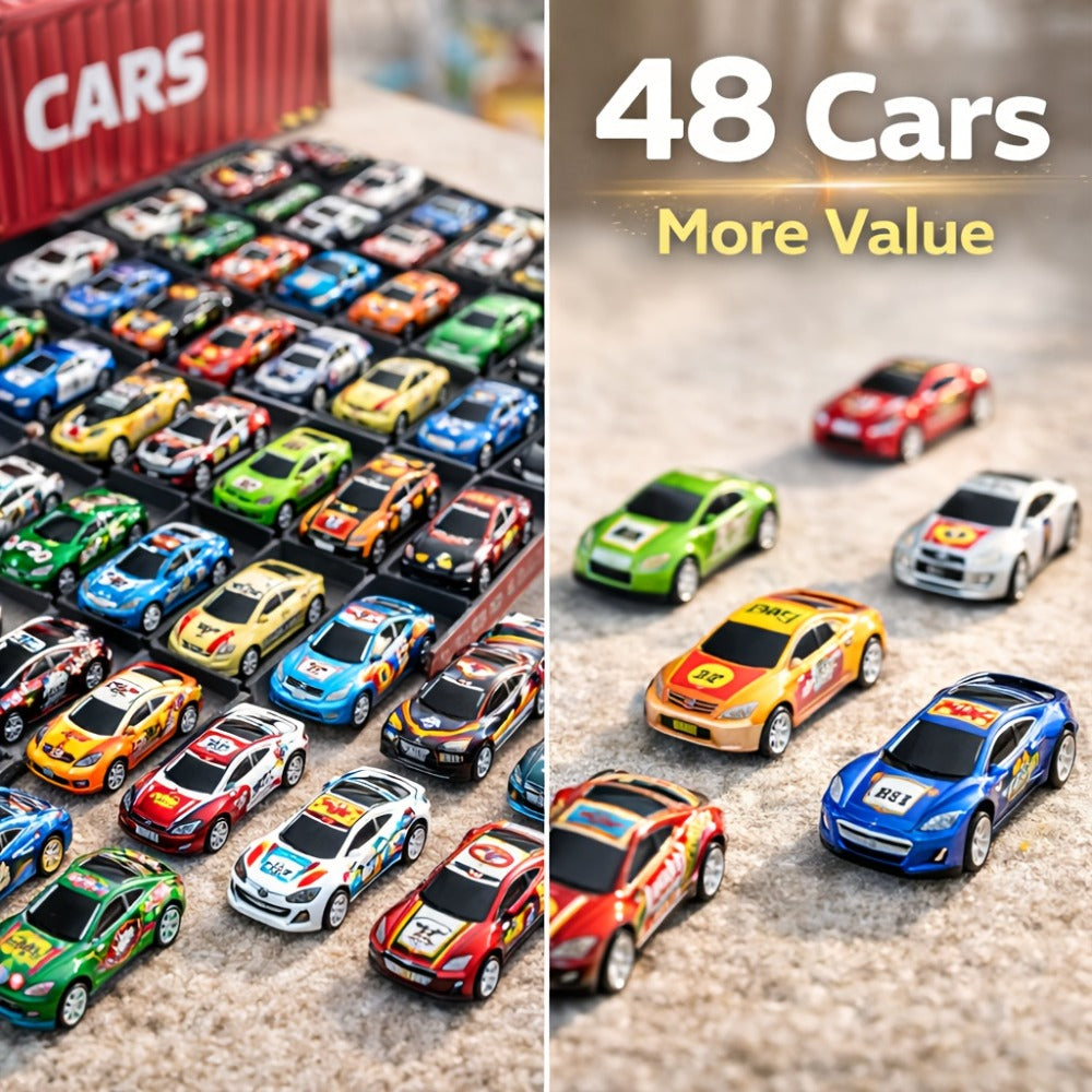 48-Piece Parking Lot Playset for Kids, 4-Level Car Garage with Friction Powered Mini Cars, Ramp & Track — image 6