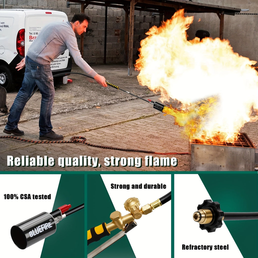 Propane Weed Torch, Flame Weeder Ice Melter Outdoor Roof Driveway for Garden, Patio and Yard Use — image 3