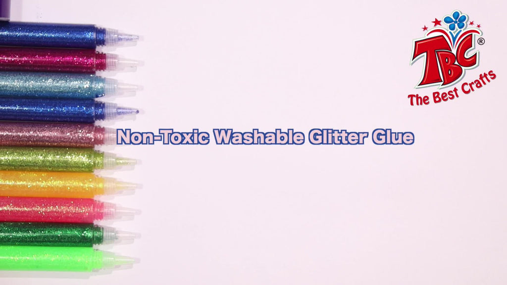 Glitter Glue Pens 30 Count Sparkle Set for Kids, 15 Colors Extra Fine Gel Glue for Arts Crafts Scrapbooking Slime School Proj