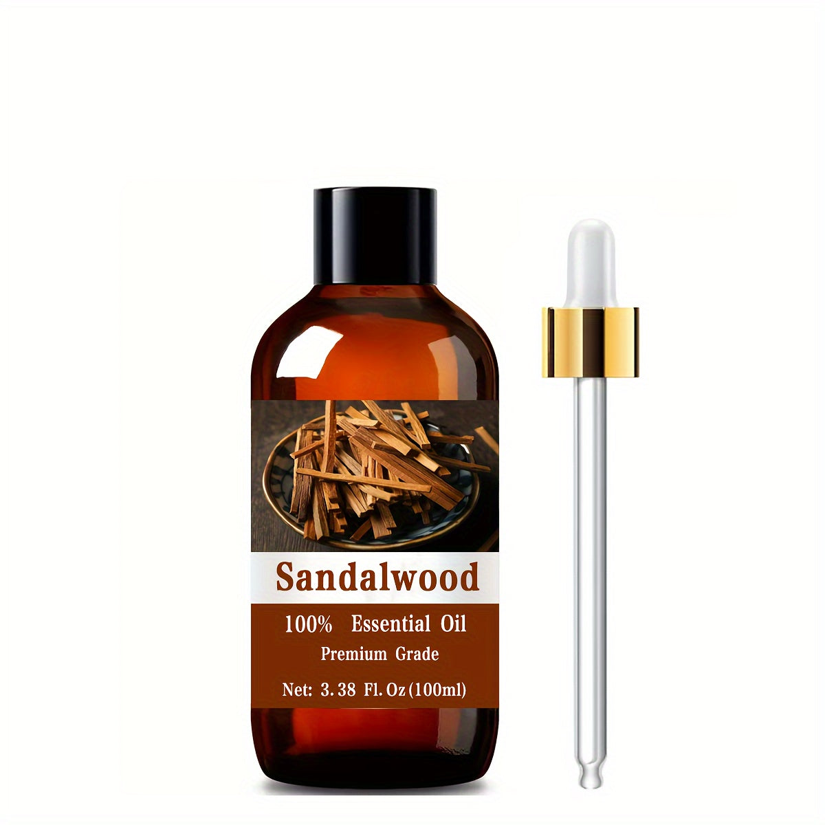 Aromatherapy Oil Sandalwood Warm Woody Aroma in 100ml Bottle for Hair, Skin, Massage, Diffuser and Bath — image 7