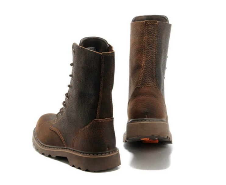 Casual Men's Martin Boots With A Chunky Toe And High-top Design