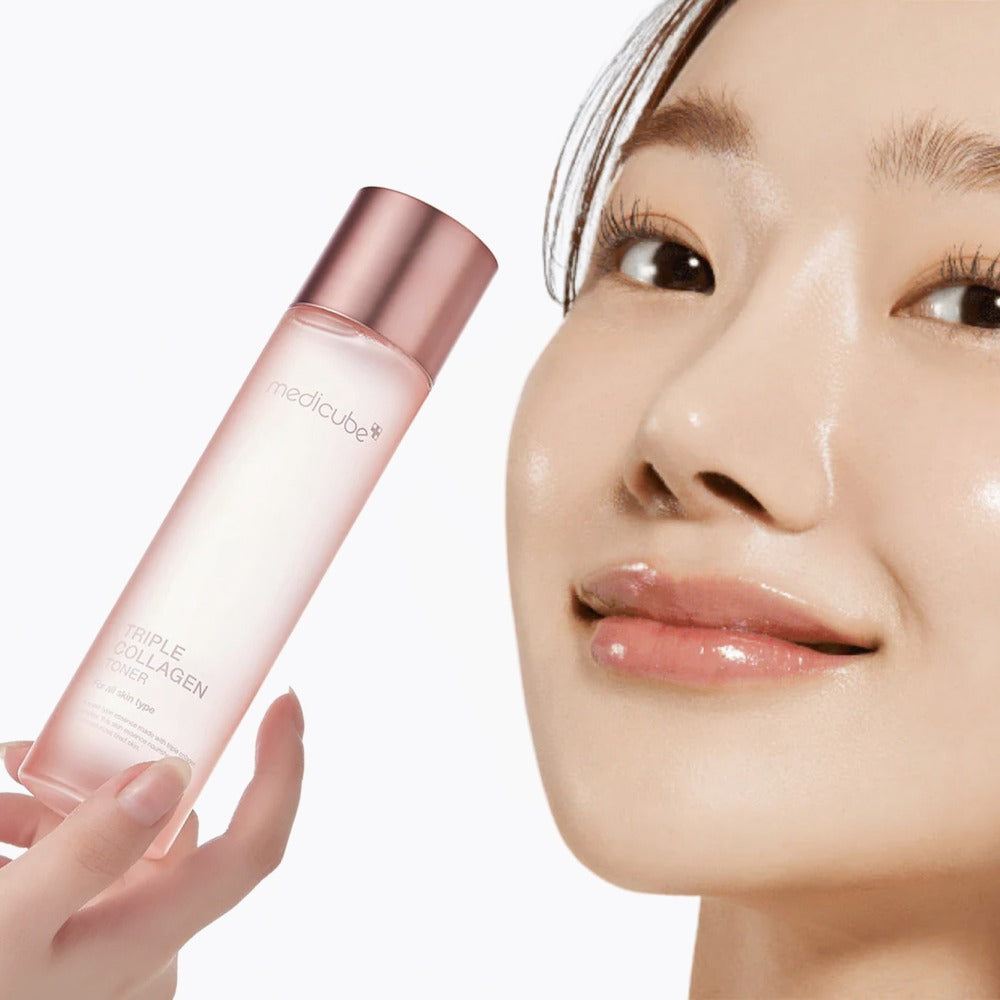 Collagen Face Toner 140ml Triple Collagen Deep Hydration Plumping Toner with Hyaluronic Acid for Bath Time, Home Spa and Pers