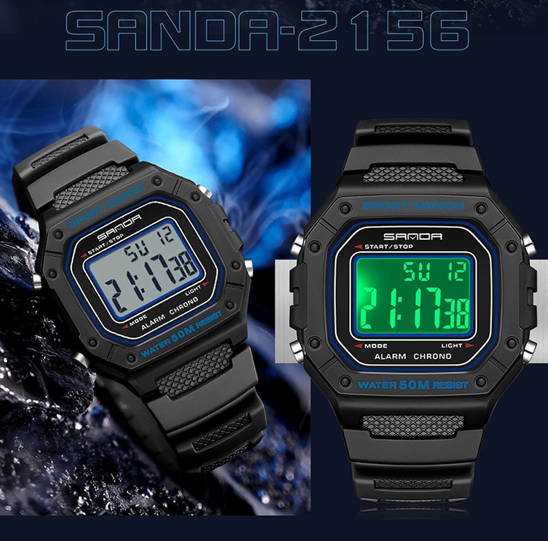 Swimming Waterproof Youth Electronic Watch Simple Alarm Clock