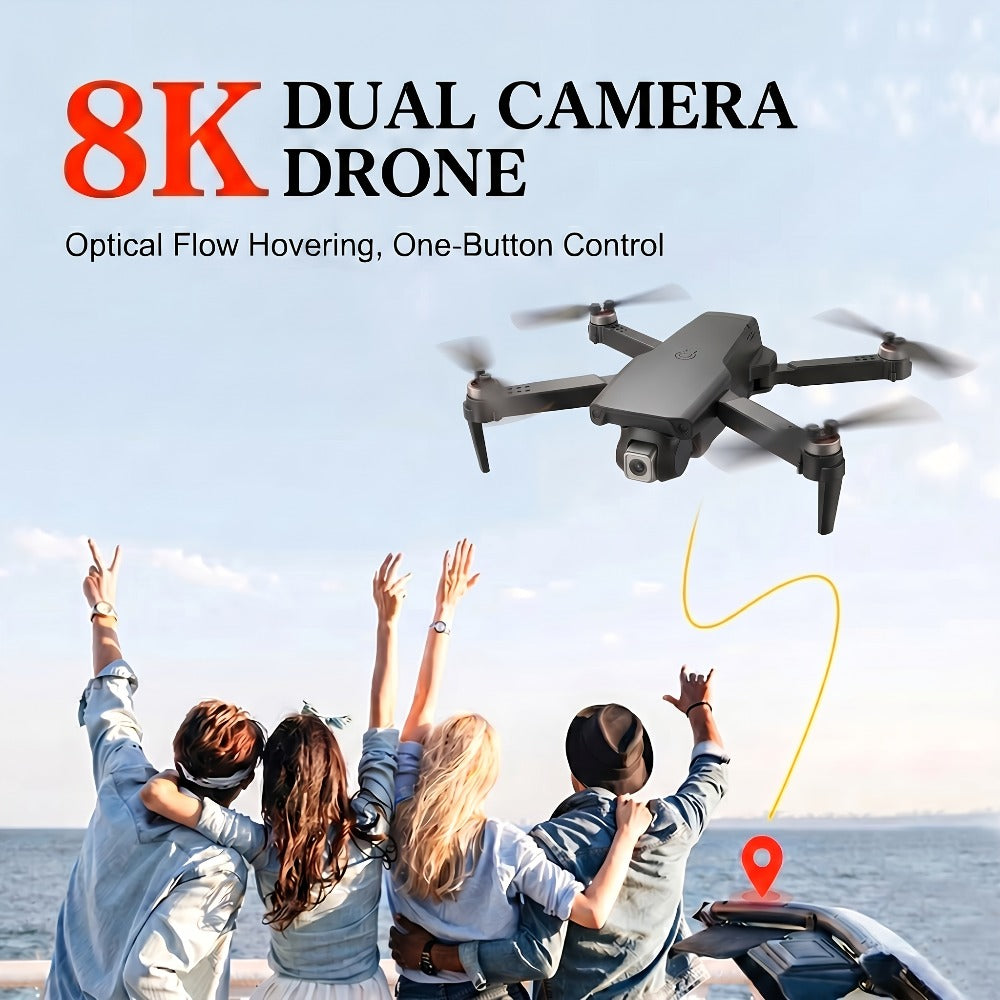 8K Brushless Motor Drone Obstacle Avoidance 2026 Upgraded Foldable Quadcopter 2 Batteries One-Button Return USB Charging Tool