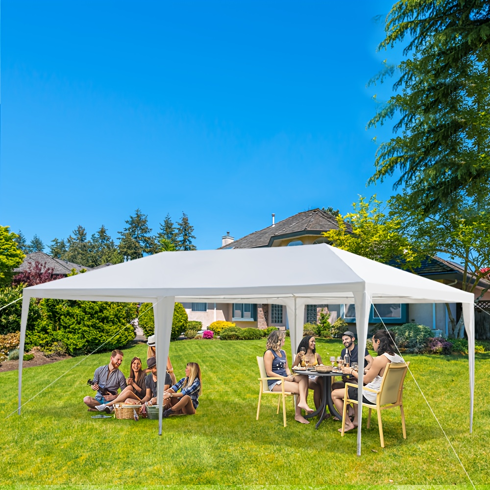 White Open-Sided Canopy Tent in 10x20ft or 10x30ft Sizes with Ropes, Stakes and No Sidewalls — image 7